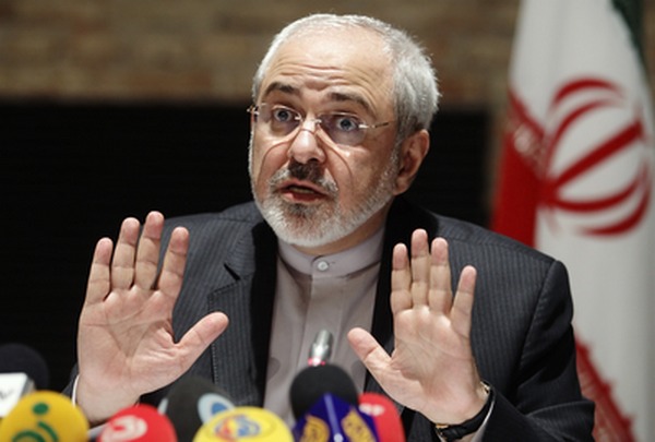 Iranian Foreign Minister Mohammad Javad Zarif addresses the media during a news conference in Vienna